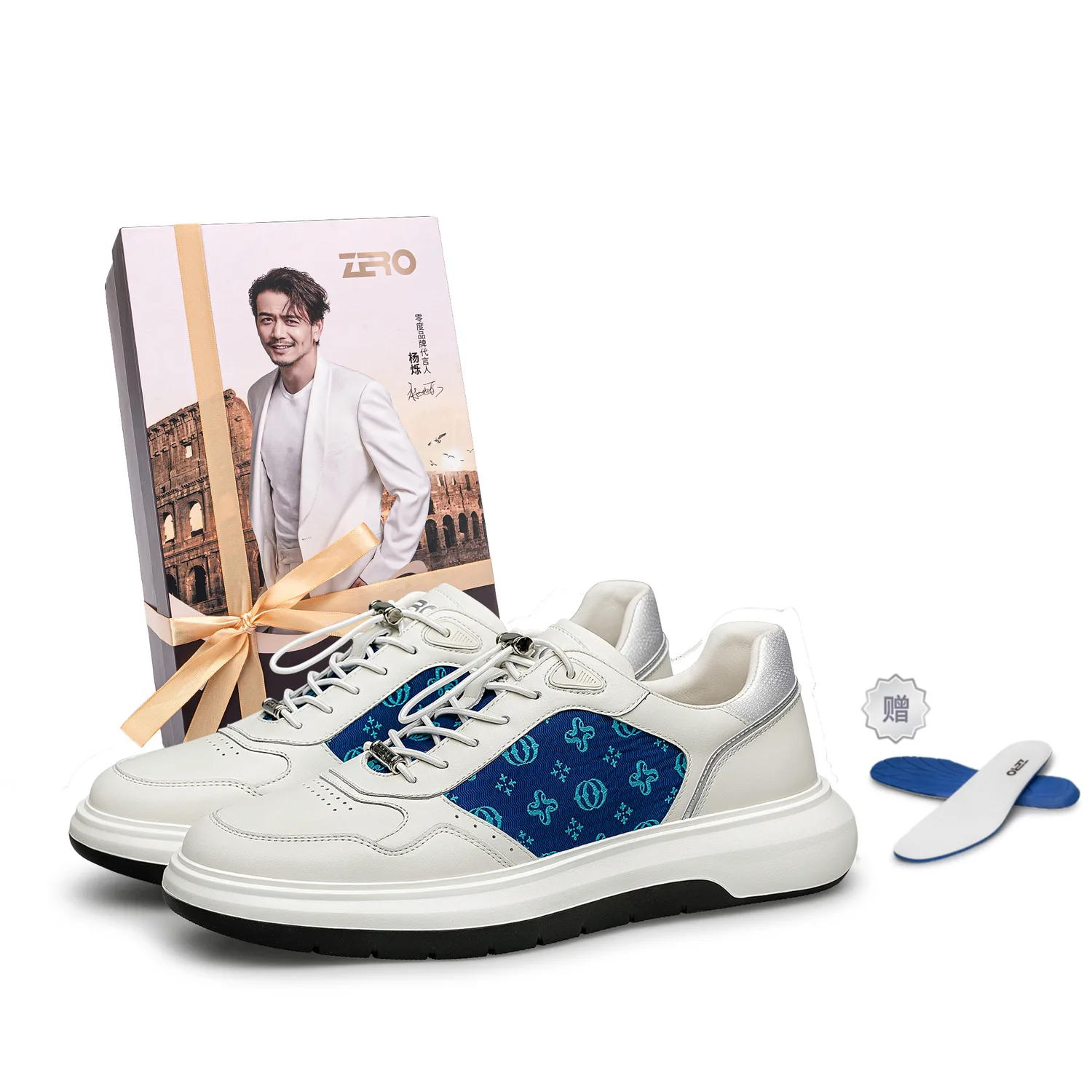 ZRO Кроссовки для скейтбординга мужские low top White/White Black/White Blue — фото 3