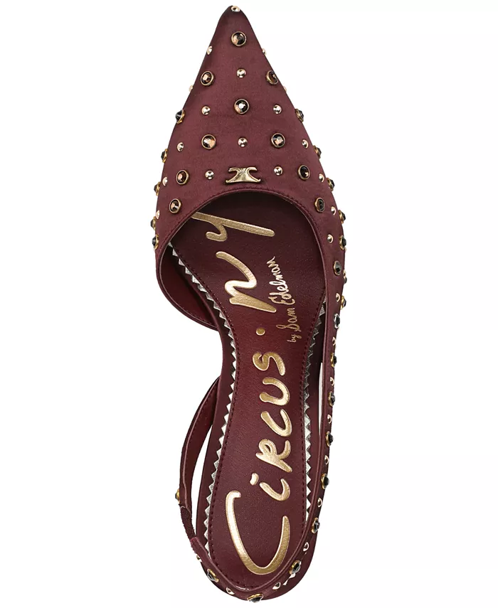 Женские туфли-лодочки Tallie со стразами и острым носком, асимметричные Circus NY by Sam Edelman, красный — фото 4