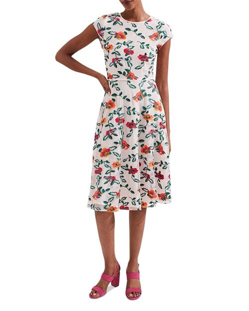 

Платье Тиа с вышивкой HOBBS LONDON, цвет Pink