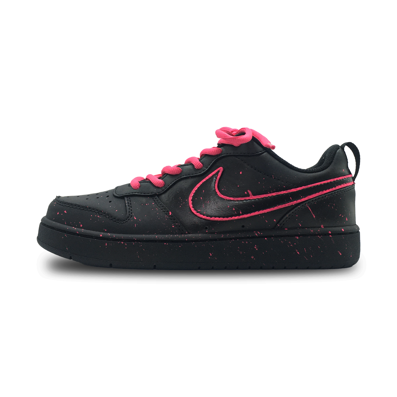 

Nike Кроссовки для скейтбординга Court Borough Rose Flame Slip Resistant Abrasion Resistant Low top для детей и подростков, черные