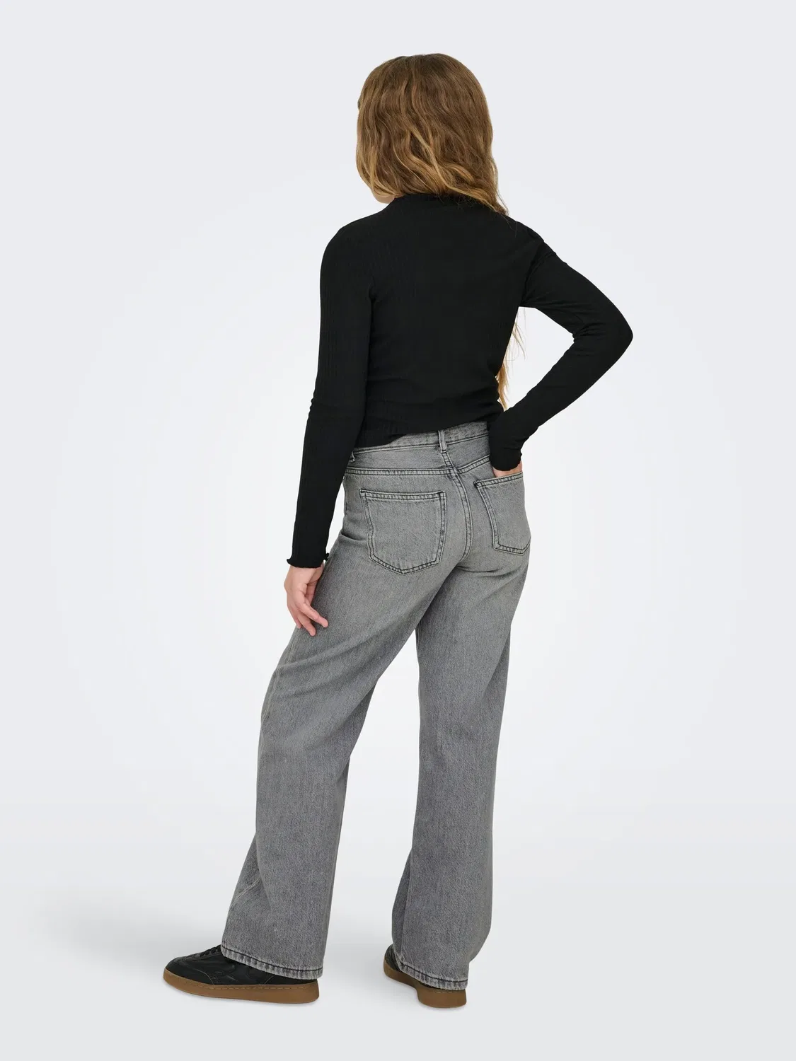 Джинсы с широкой штаниной, KIDS ONLY, medium grey denim — фото 4