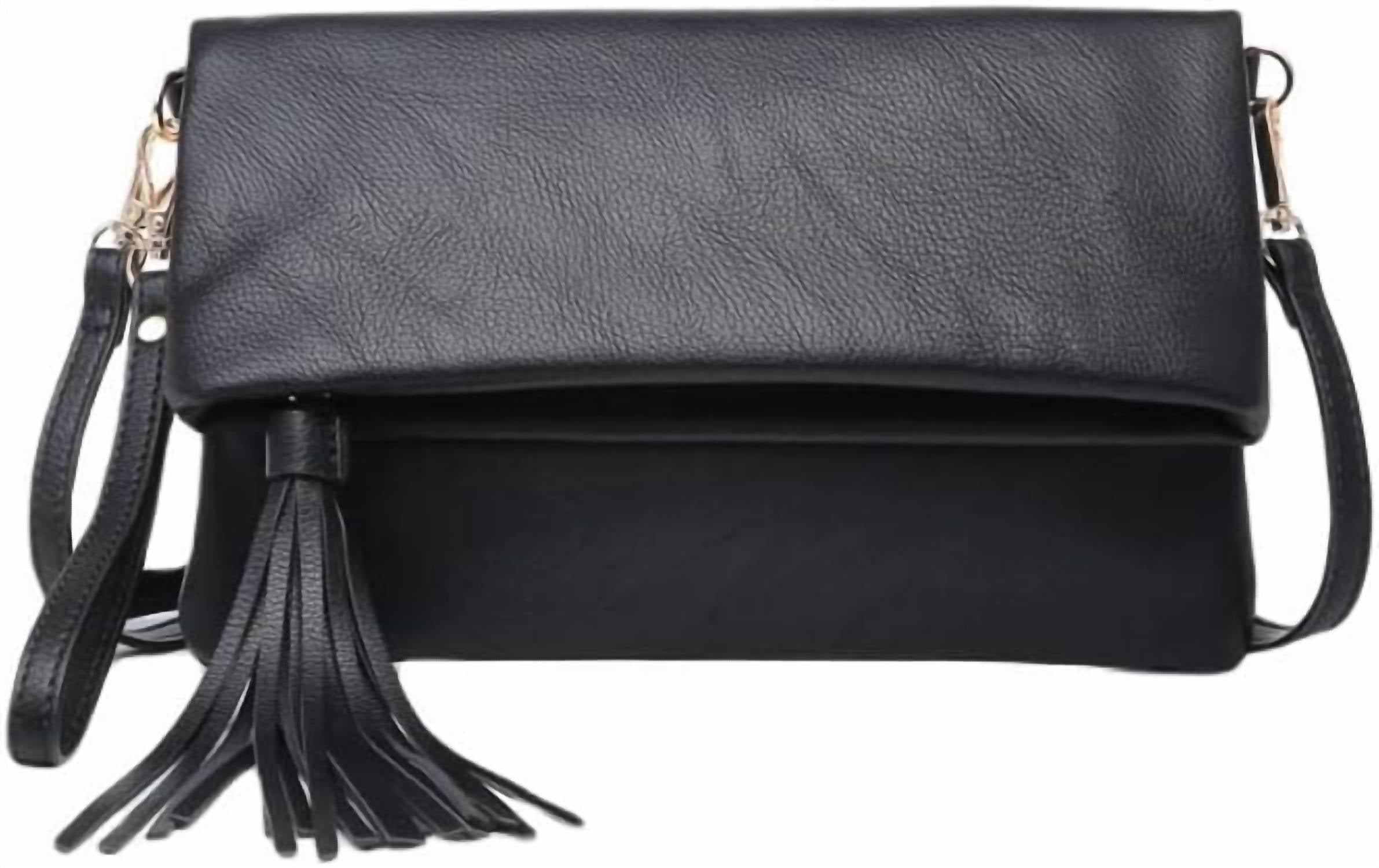 

Клатч-переноска Austin Flapover Tassel черного цвета Jen & Co., Черный, Клатч-переноска Austin Flapover Tassel черного цвета Jen & Co.