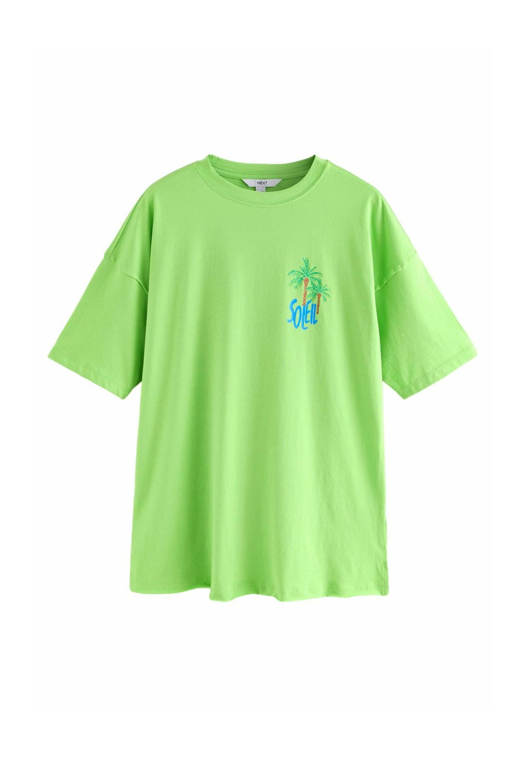 

Базовая футболка RELAXED FIT SHORT SLEEVE DETAIL SKATER STYLE Next, зеленый