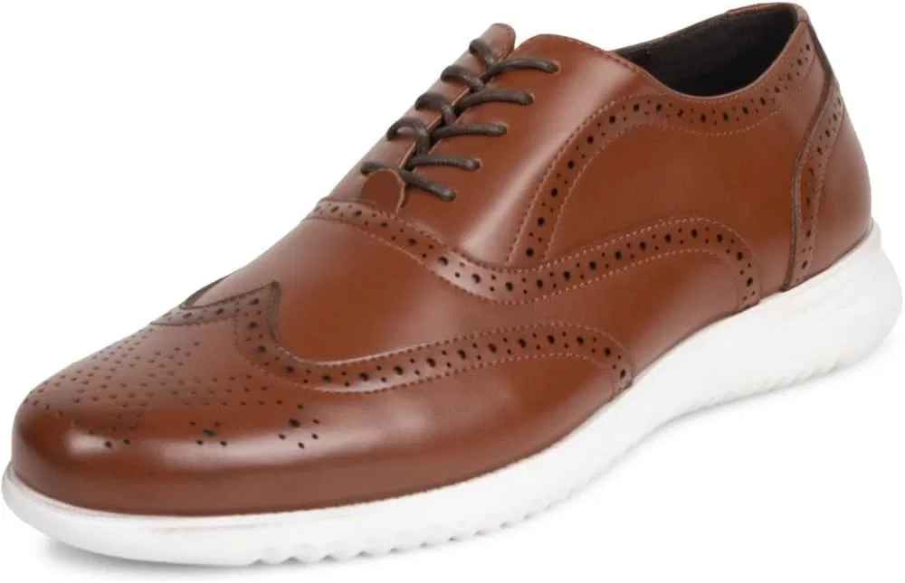 Не указано в списке: Мужские ботинки Kenneth Cole Wing Lace Up Nio Hybrid Lace Up Wings, Cognac