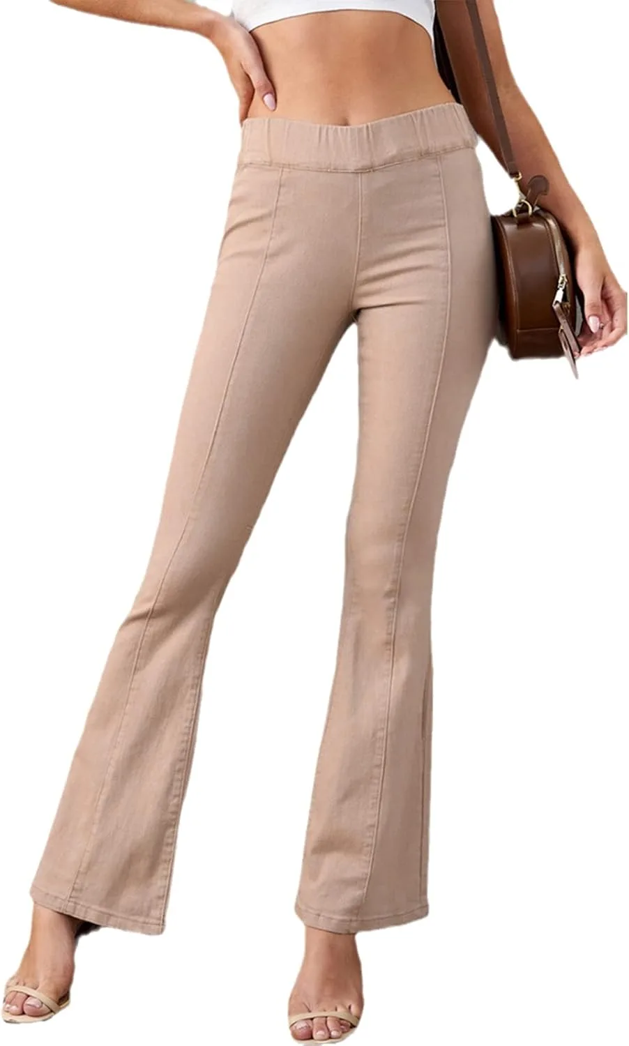 

Женские джинсы Mid Waist Flare Bell Bottom TACSTRUN