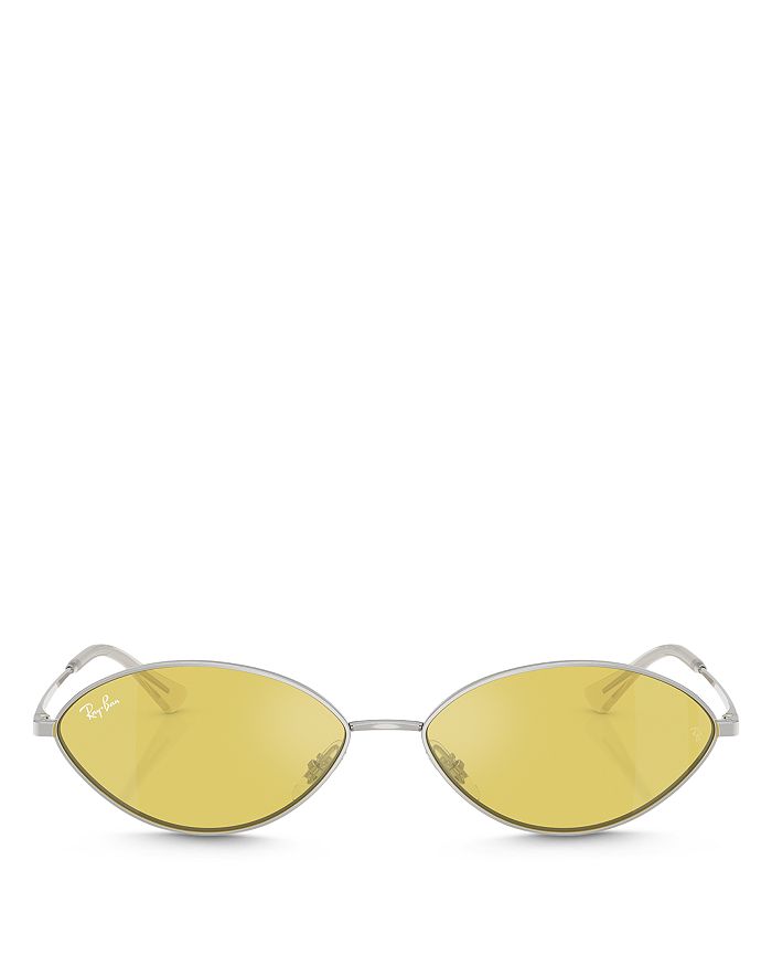 

Овальные солнцезащитные очки, 59 мм Ray-Ban, серебряный