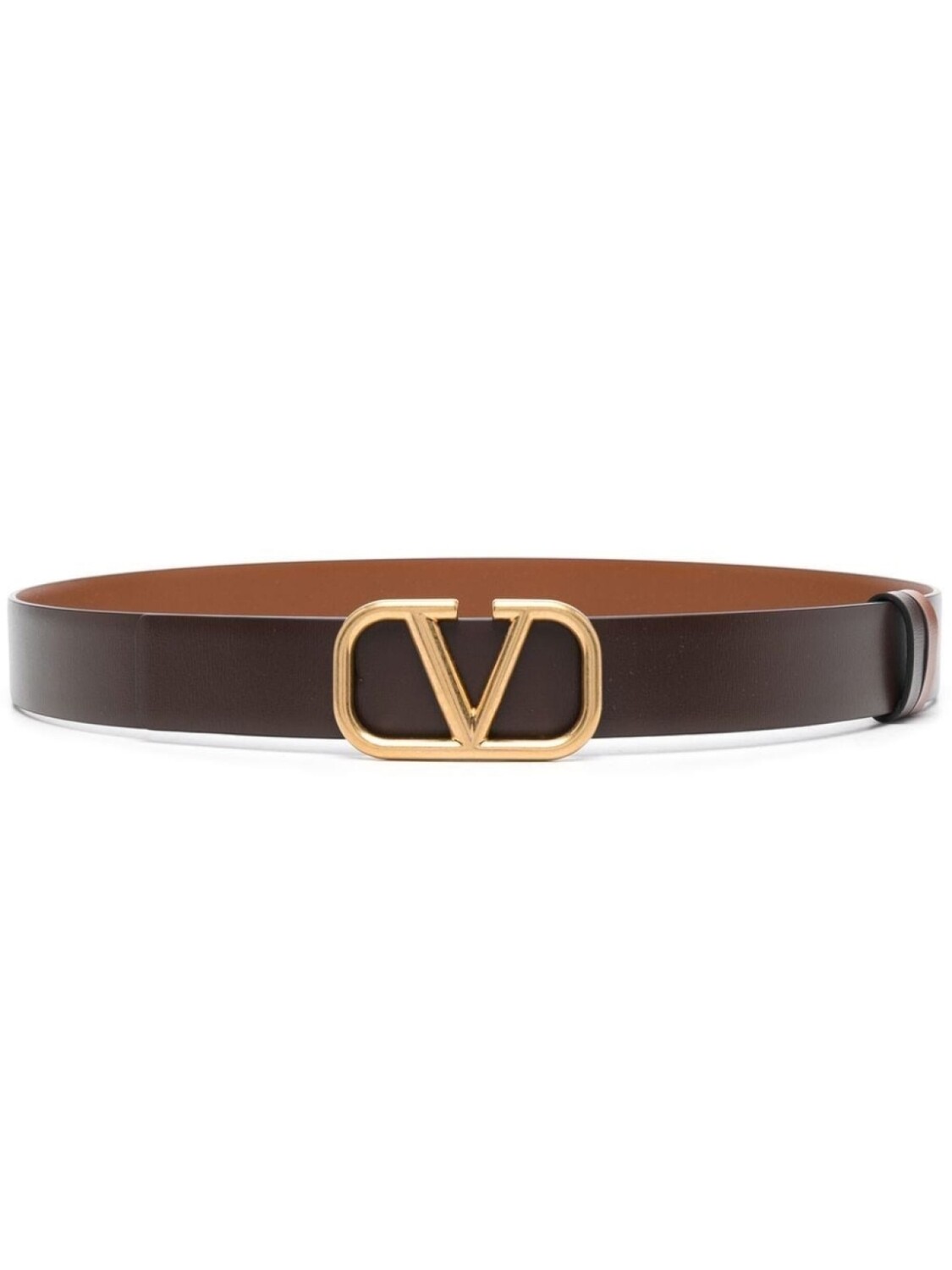

Valentino Garavani двусторонний ремень с логотипом VLogo Signature, коричневый