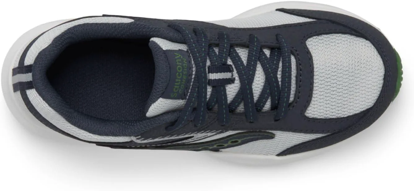 Saucony Детские кроссовки Cohesion для мальчиков и девочек, темно-синий/серый/зеленый — фото 2