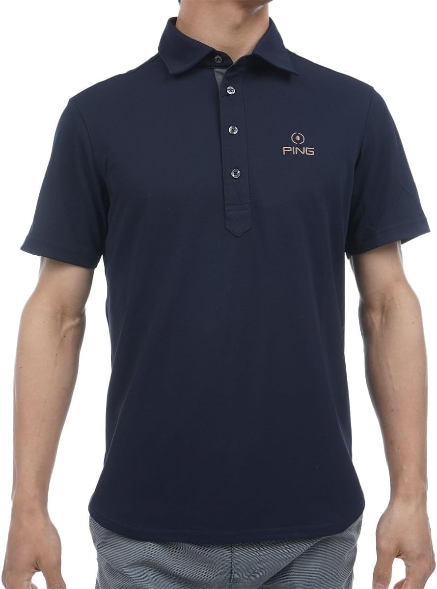 

Мужская рубашка-поло Ping с коротким рукавом (логотип One-Point) / для гольфа / 621-5160311, темно-синий