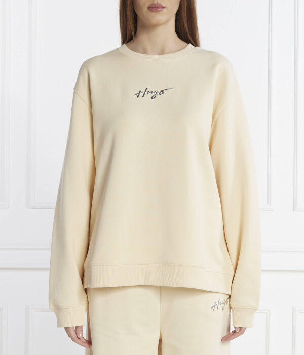 

Свитер классический crew_1 Oversize fit Hugo, желтый