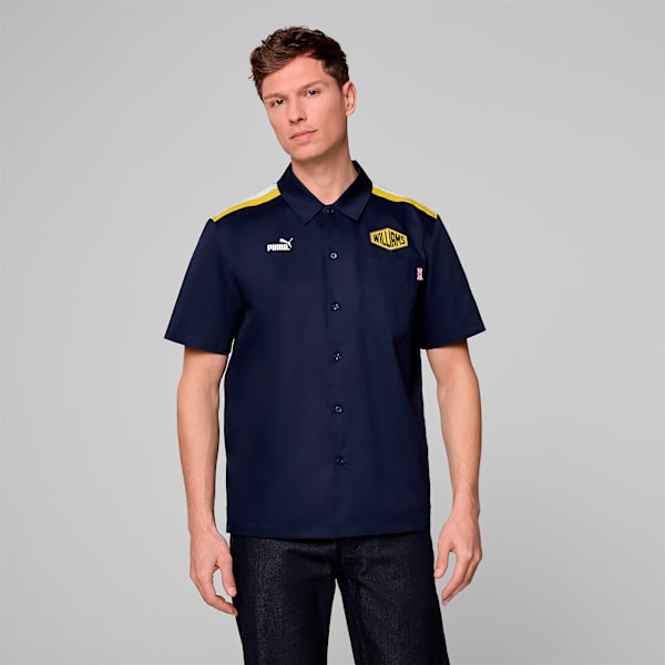 

Мужская рубашка с пуговицами спереди Williams Racing Puma, синий