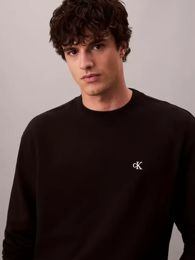 Толстовка с монограммой, черная Calvin Klein — фото 4