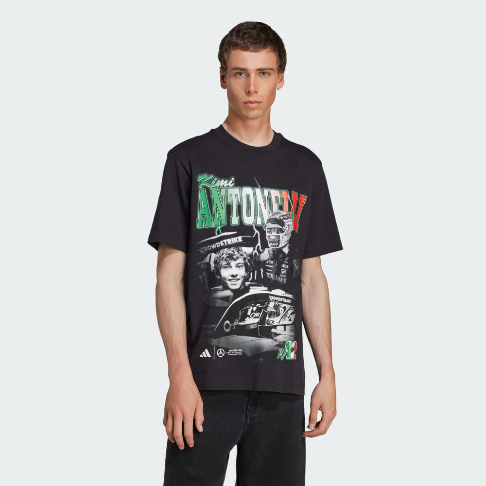 

Футболка Adidas Mercedes - AMG Petronas Formula One Team Kimi Antonelli Graphic Tee, черный
