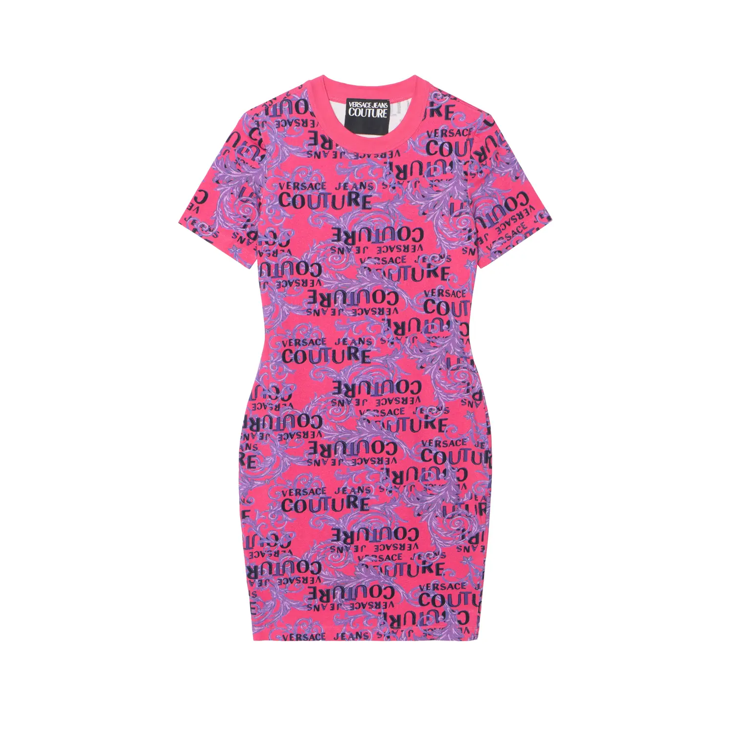 

VERSACE JEANS COUTURE Женское платье с коротким рукавом rose red