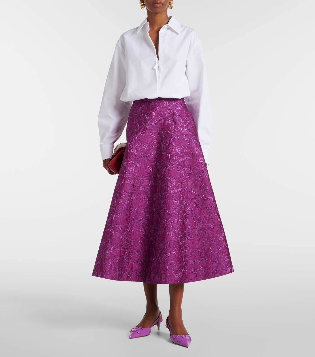 Туфли-лодочки VLogo Signature из лакированной кожи с ремешком на пятке Valentino Garavani, цвет vivid violet — фото 2