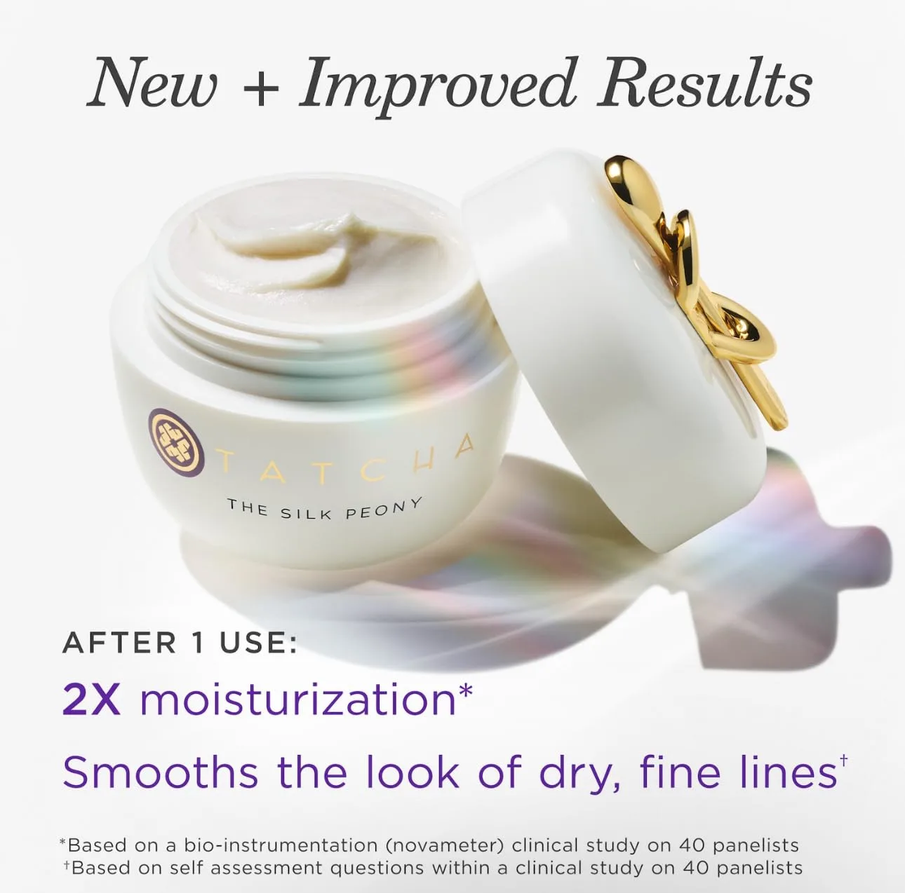 TATCHA The Silk Peony Melting Under Eye Cream | Увлажняющий крем для кожи вокруг глаз, разглаживающий морщины и придающий коже увлажнение | 15 мл / 0,5 унции 1 штука (1 шт.), White — фото 4