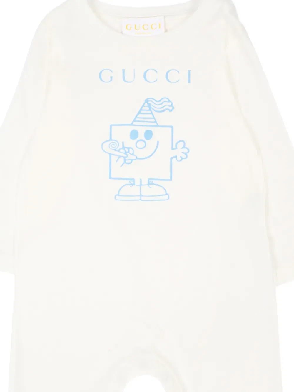 Комбинезон для новорожденного с логотипом Gucci Kids, белый — фото 3