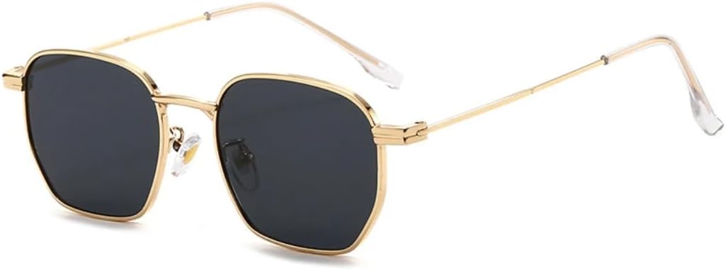 

Модные женские солнцезащитные очки в стиле ретро с прозрачными линзами и металлической оправой, мужские панк-очки оранжевого цвета с защитой от УФ-излучения UV400 UUPTTPL, Golden Gray