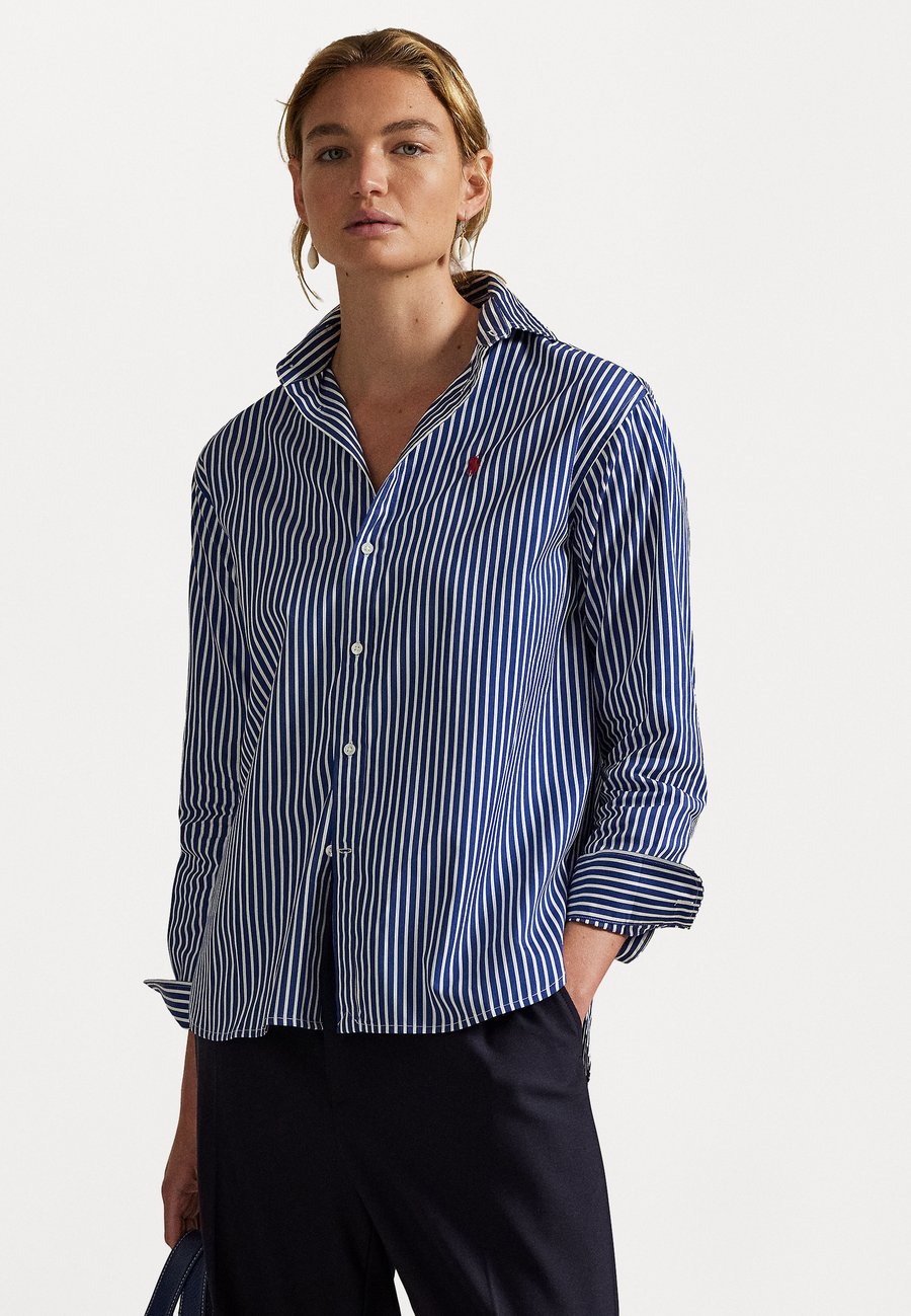 

Блуза Polo Ralph Lauren RELAXED FIT STRIPED COTTON SHIRT, Royal/White/White