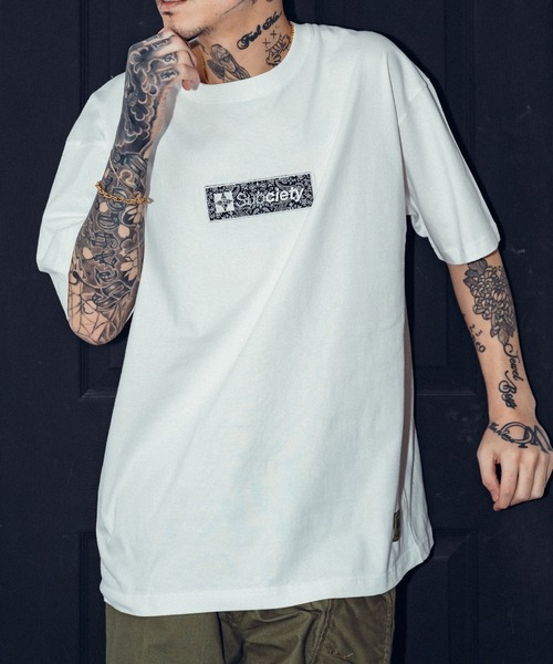 

Футболка с узором «пейсли» Subciety, белый