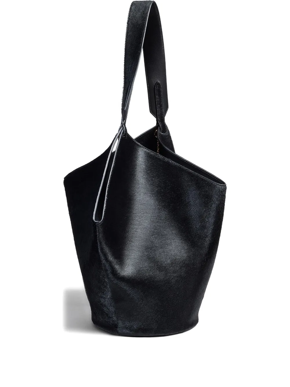 

Сумка-тоут из кожи с цепочкой KHAITE, черный