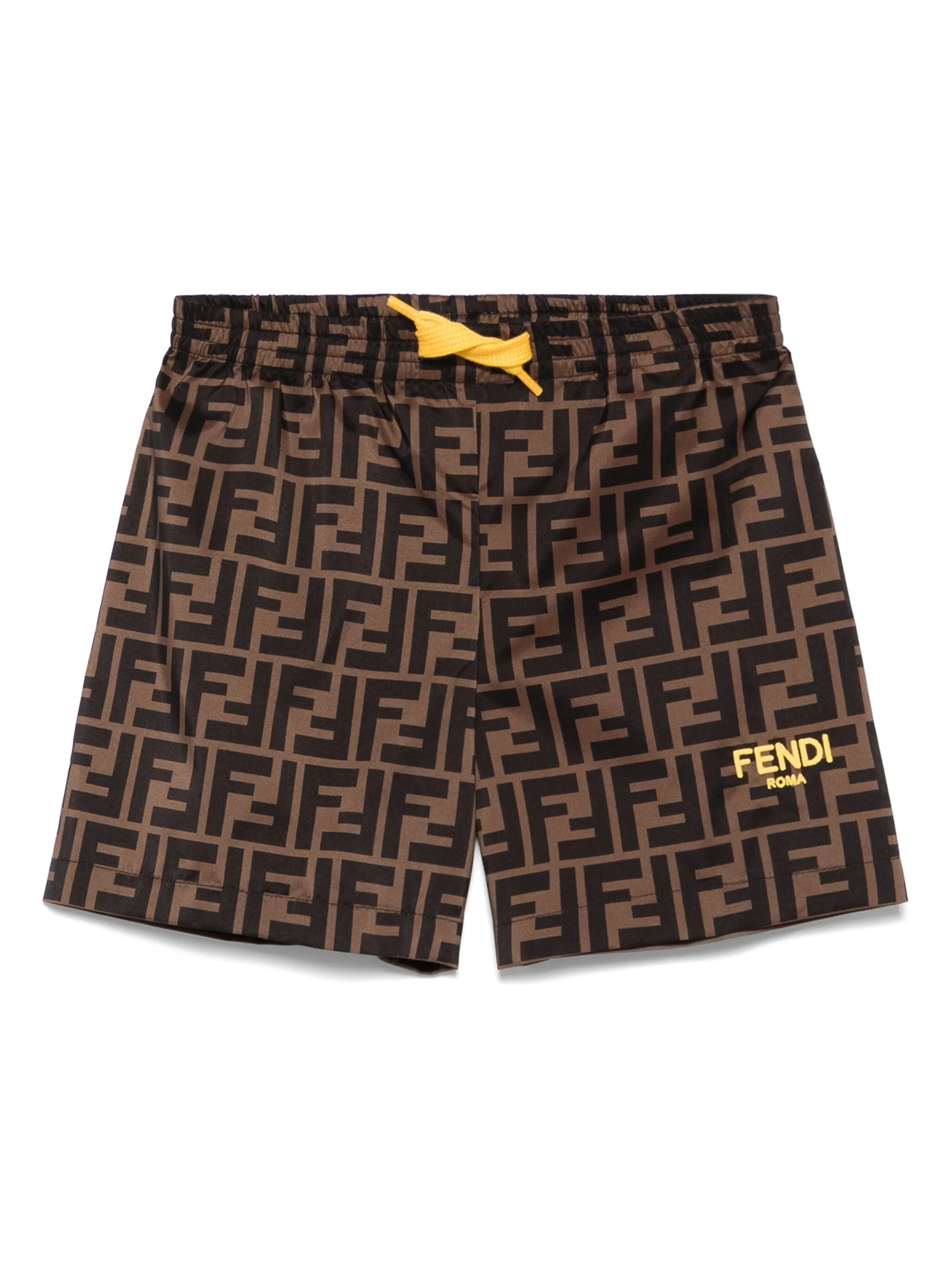 

Плавки-шорты с логотипом FF Fendi Kids, коричневый