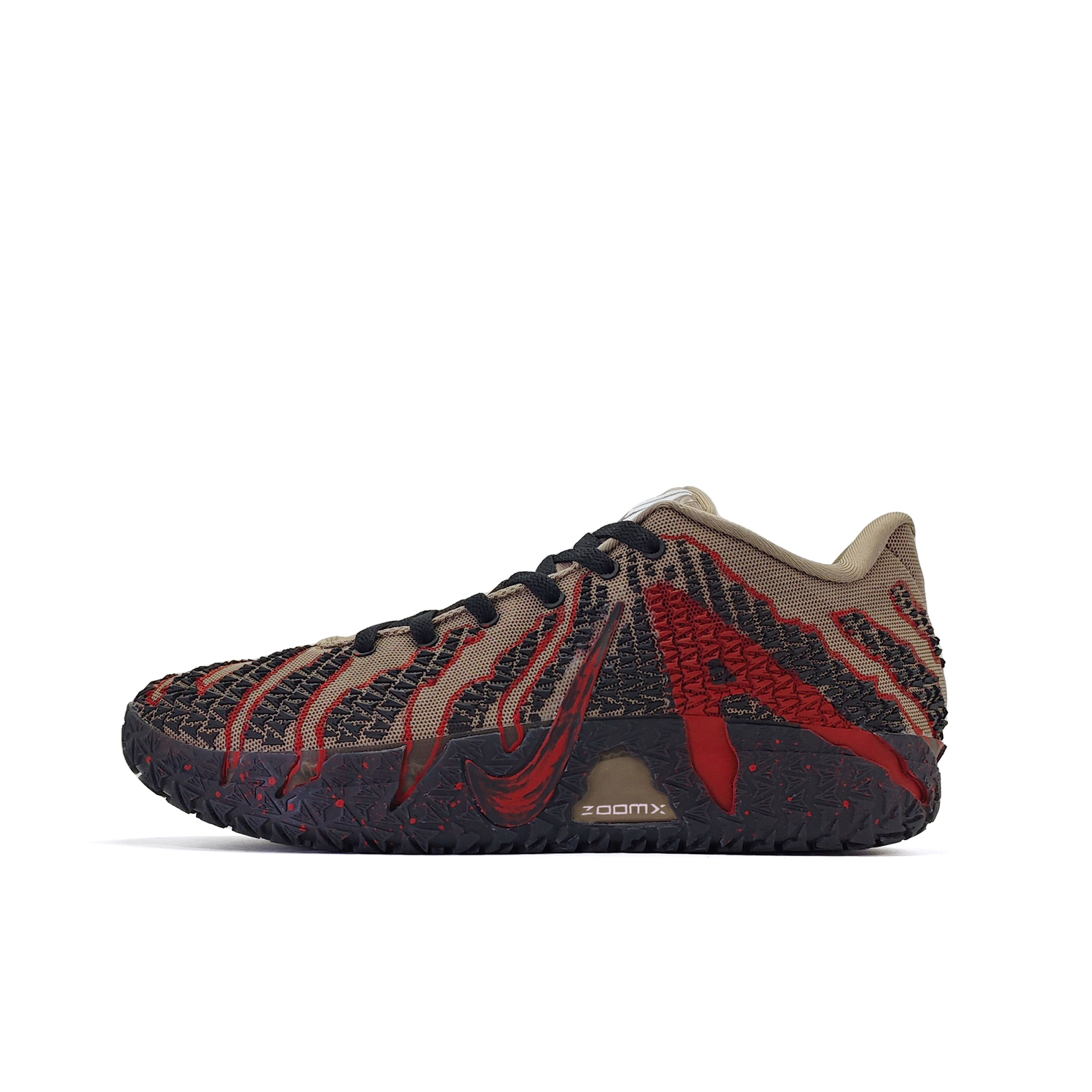 

Nike Кроссовки баскетбольные мужские Ja Morant 3 Fiery Cushioning Abrasion Resistant Coverage Support Low top Brown Red