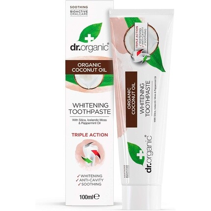 

Отбеливающая зубная паста с кокосовым маслом 100 мл, Dr Organic