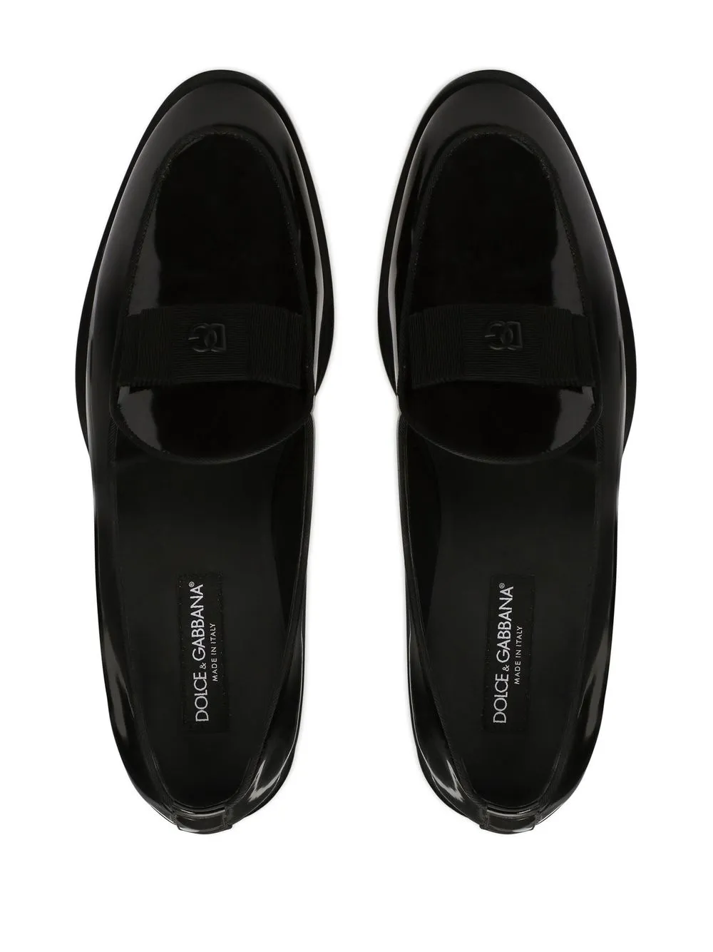 Лакированные слиперы с логотипом DOLCE & GABBANA, черный — фото 4