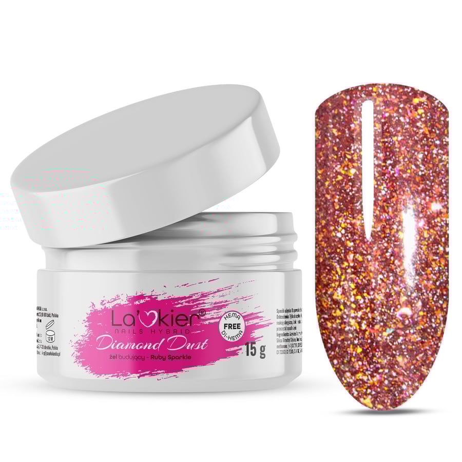 

La'kier Nail Builder Gel UV LED 15 г Tixotropia DIAMOND DUST RUBY