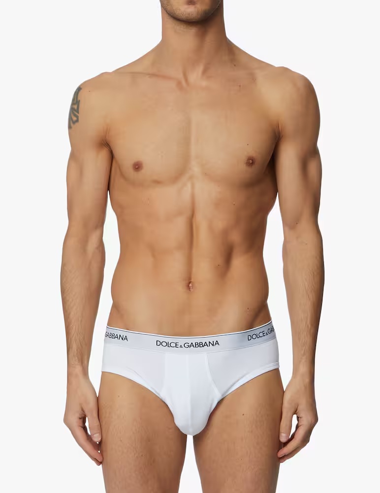 Трусики из эластичного хлопка Dolce & Gabbana, цвет Bianco Ottico — фото 2