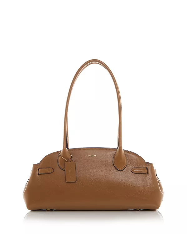 

Сумка-Мессенджер Glazed Empire 34 среднего размера из кожи с верхней ручкой Coach, бежевый