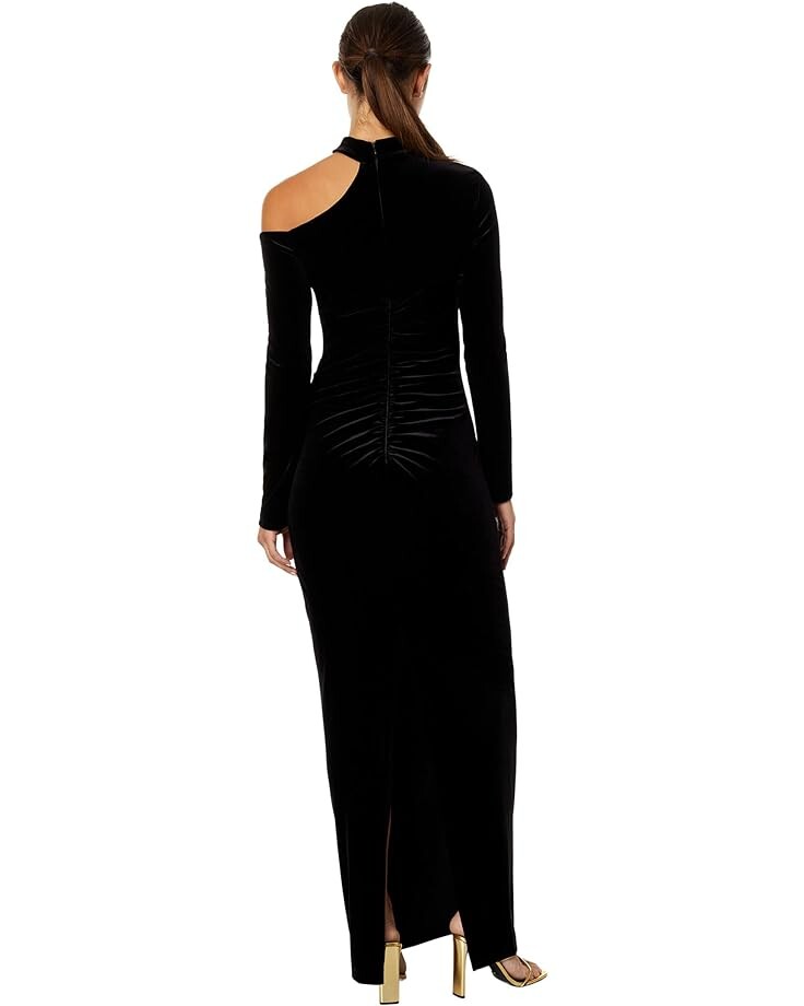 

Платье XSCAPE Long Velvet Cold-Shoulder Long Sleeve, черный