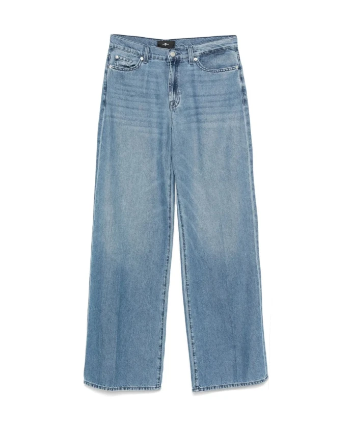 

Джинсы Lotta hilo с высокой талией и расклешенной юбкой 7 For All Mankind, синий