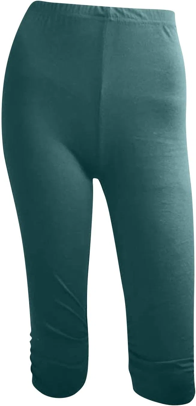 Женские легинсы-капри для фитнеса, высокие, Mint Green — фото 3