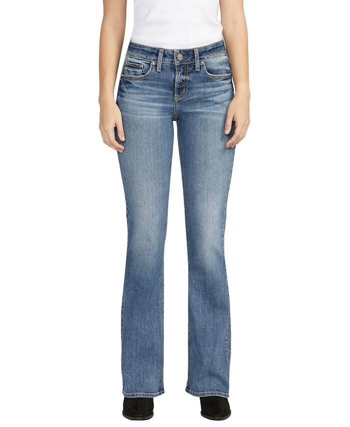

Женские джинсы Suki со средней посадкой и пышным кроем Bootcut Silver Jeans Co., цвет Indigo