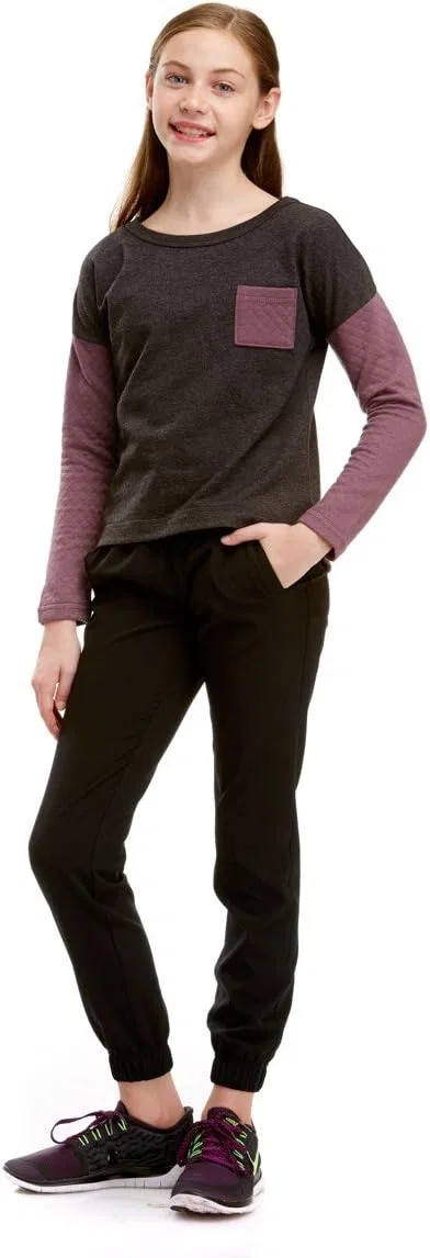 Толстовка для девочек Soffe, Charcoal Heather/Feather — фото 3