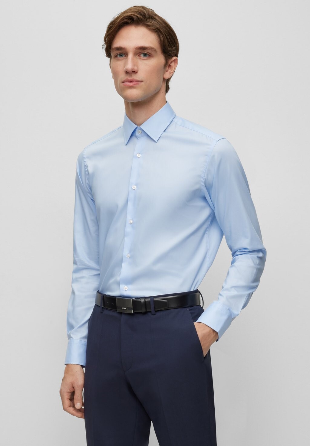 

Классическая рубашка Joe Kent BOSS, цвет light blue