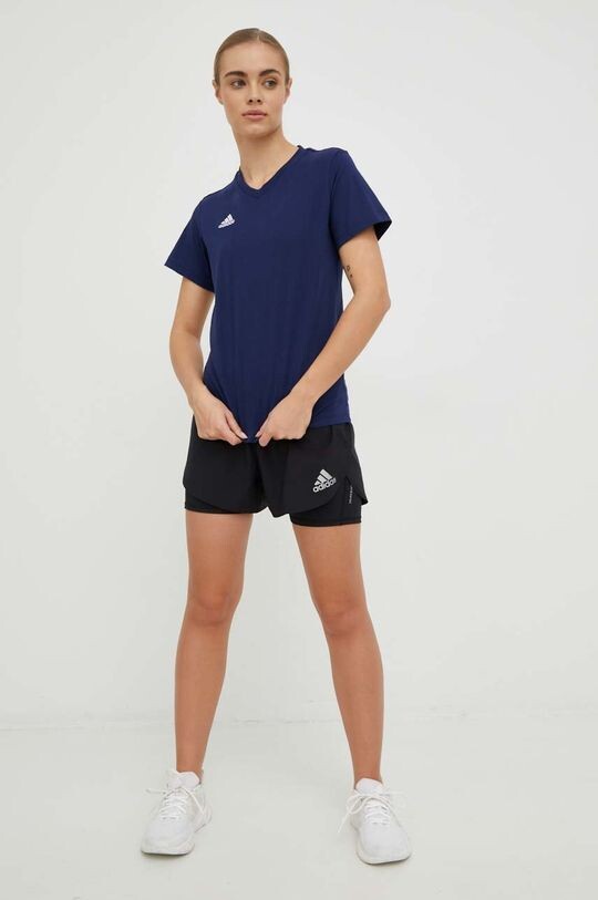 

Хлопковая футболка adidas Performance, темно-синий