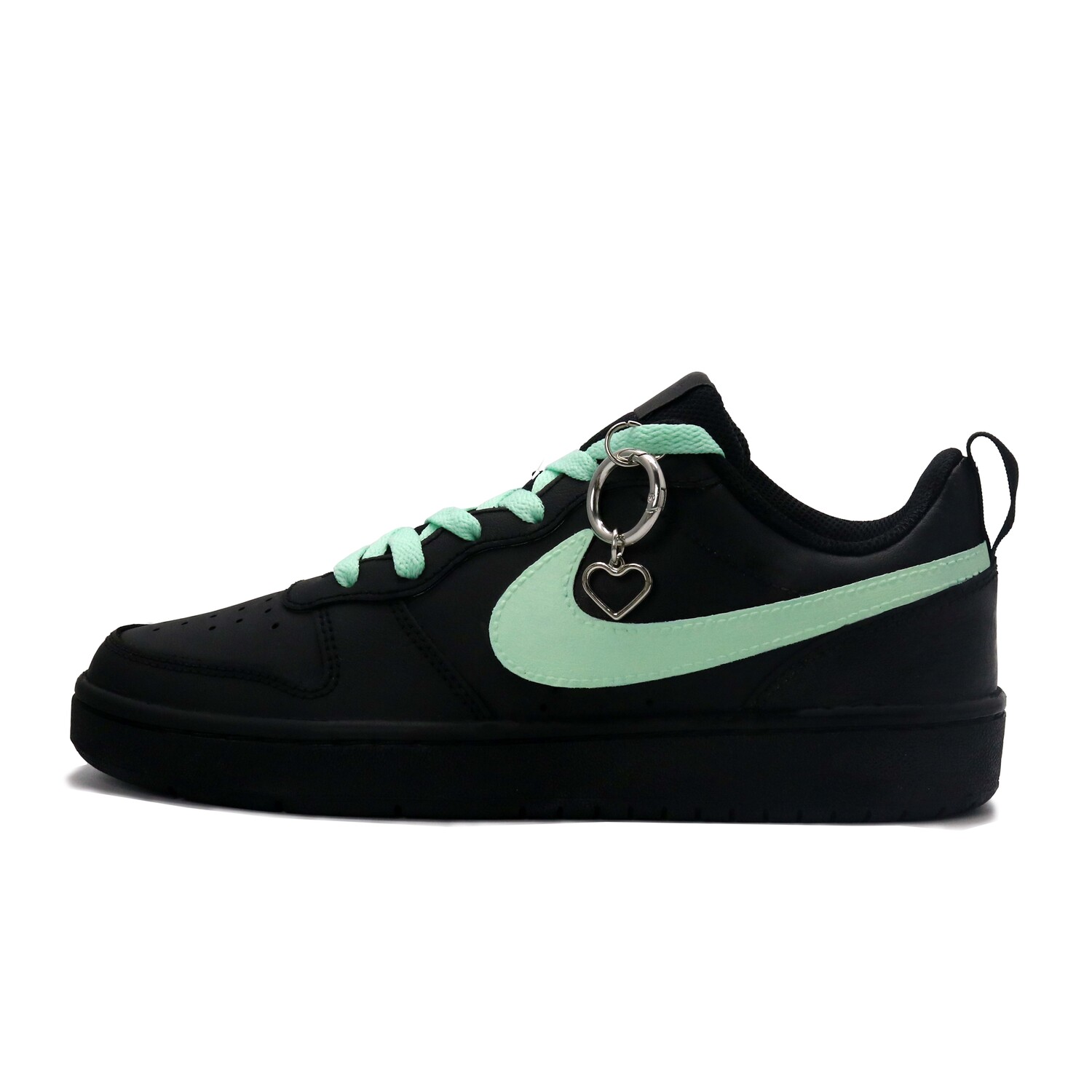 

Кроссовки Nike Court Borough Skateboard Shoes Women's Low-Top Black Green, черный/зеленый