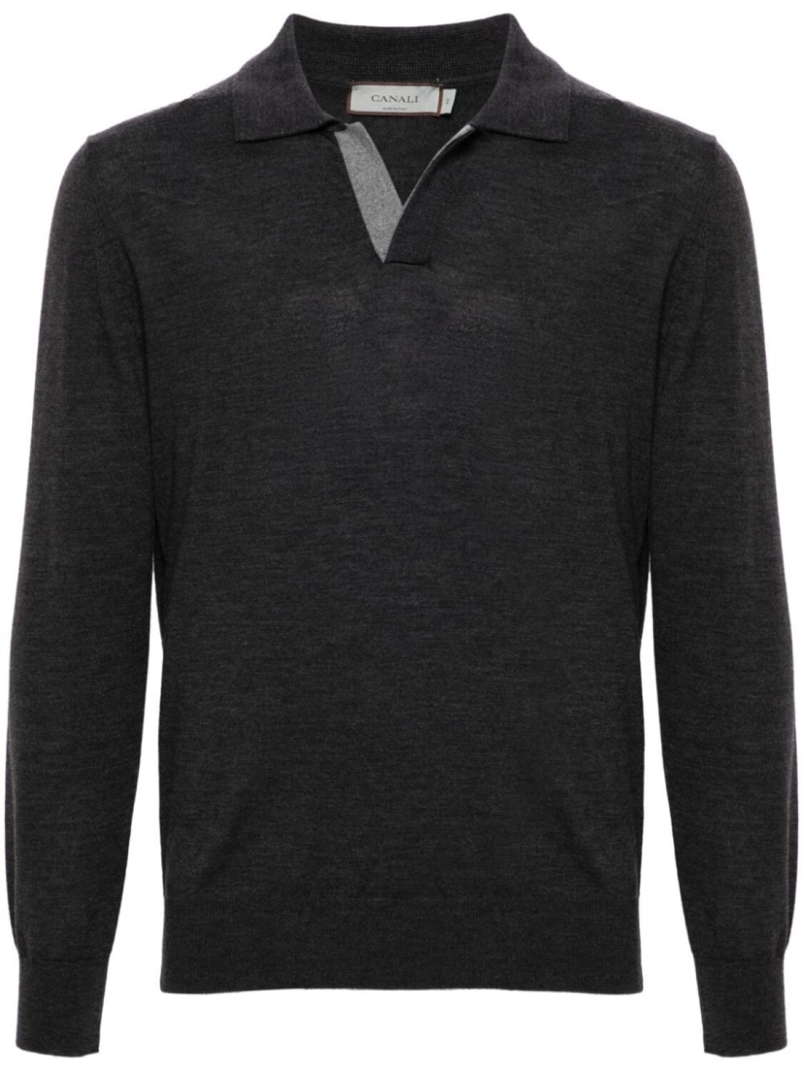 

Canali шерстяная рубашка поло, серый