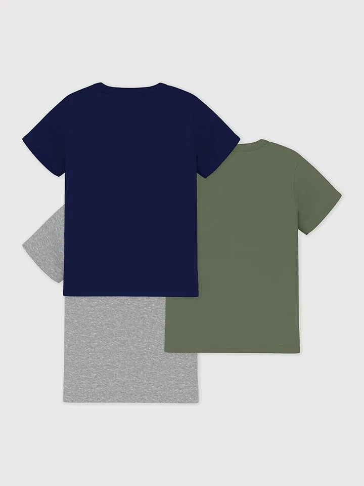 Футболки набор 3 шт, разноцветные, PETIT BATEAU, разноцветный — фото 2