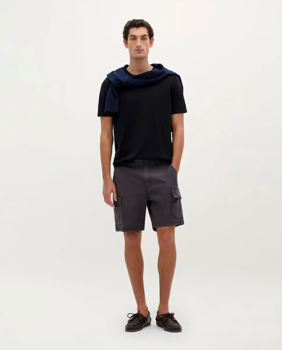 

Мужские шорты-карго с застежкой на молнию и пуговицы Scalpers, тёмно-синий