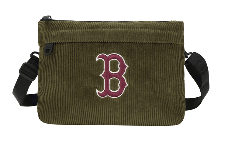 

MLB Кордовая маленькая квадратная сумка через плечо унисекс горчично-желтый синий хаки зеленый, Khaki Green