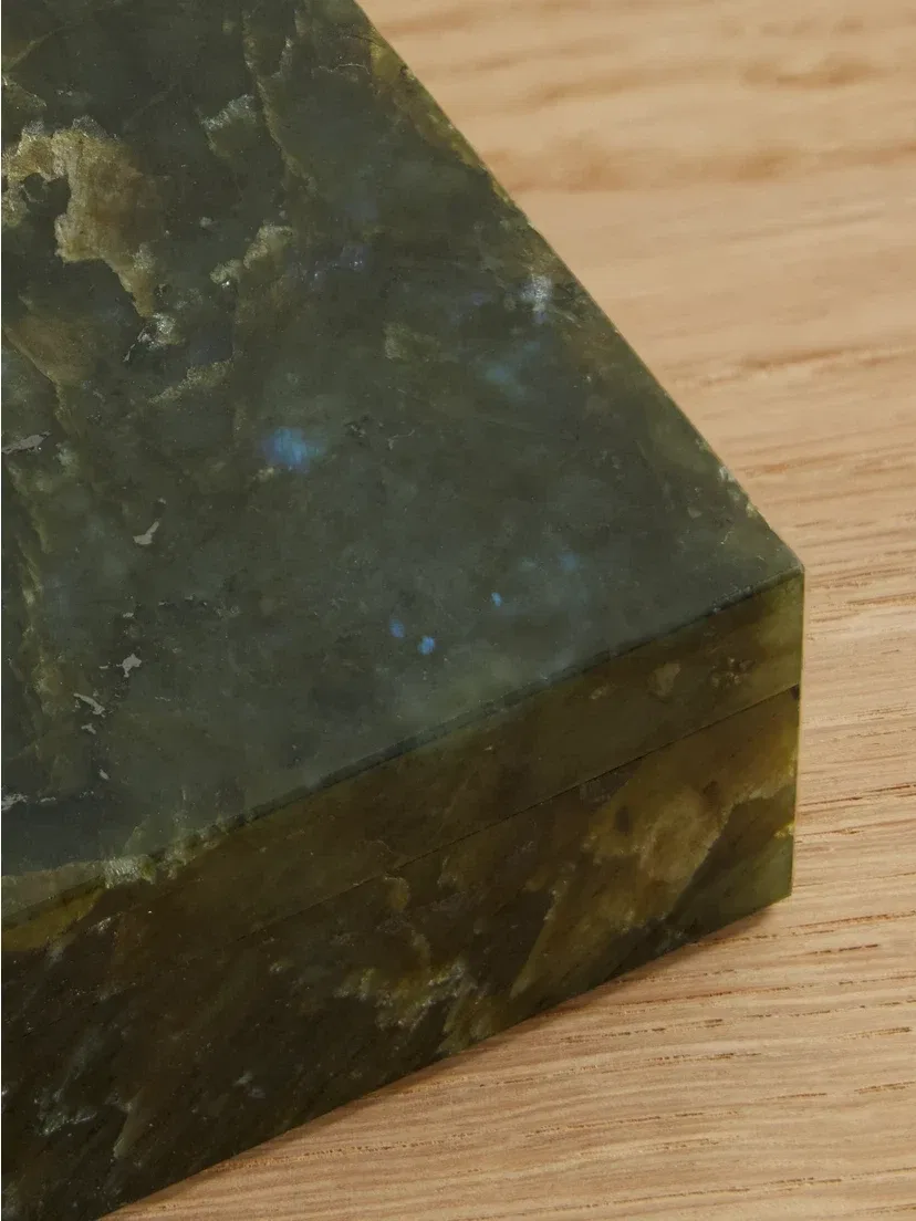 Большая шкатулка для украшений из лабрадорита Jia Jia, коричневый — фото 3