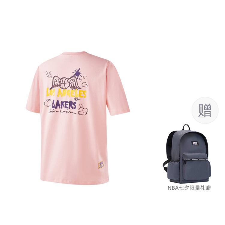 

Футболка Lakers Unisex NBA розовая