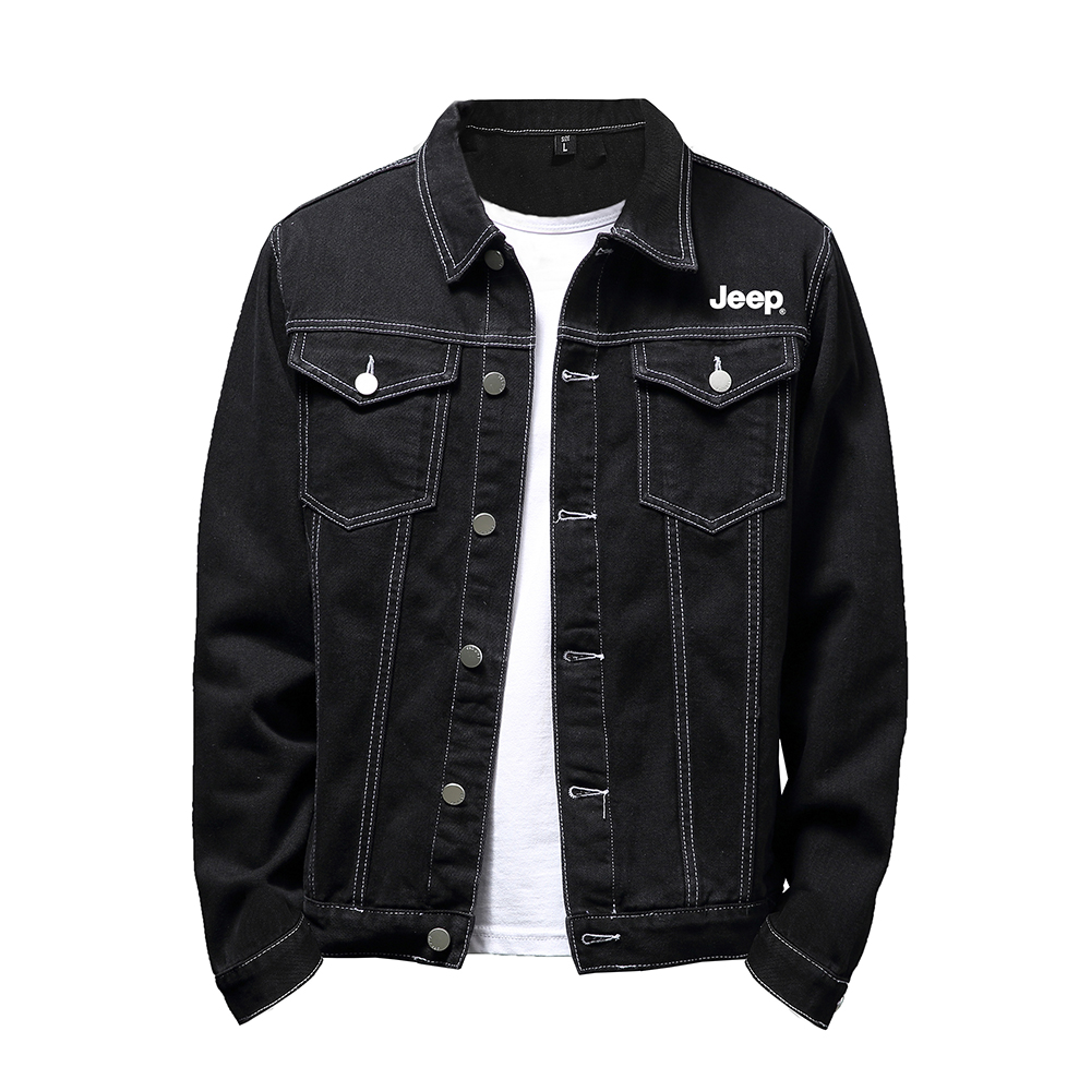 

Jeep Джинсовая куртка Unisex Black Lapel Moderate Others