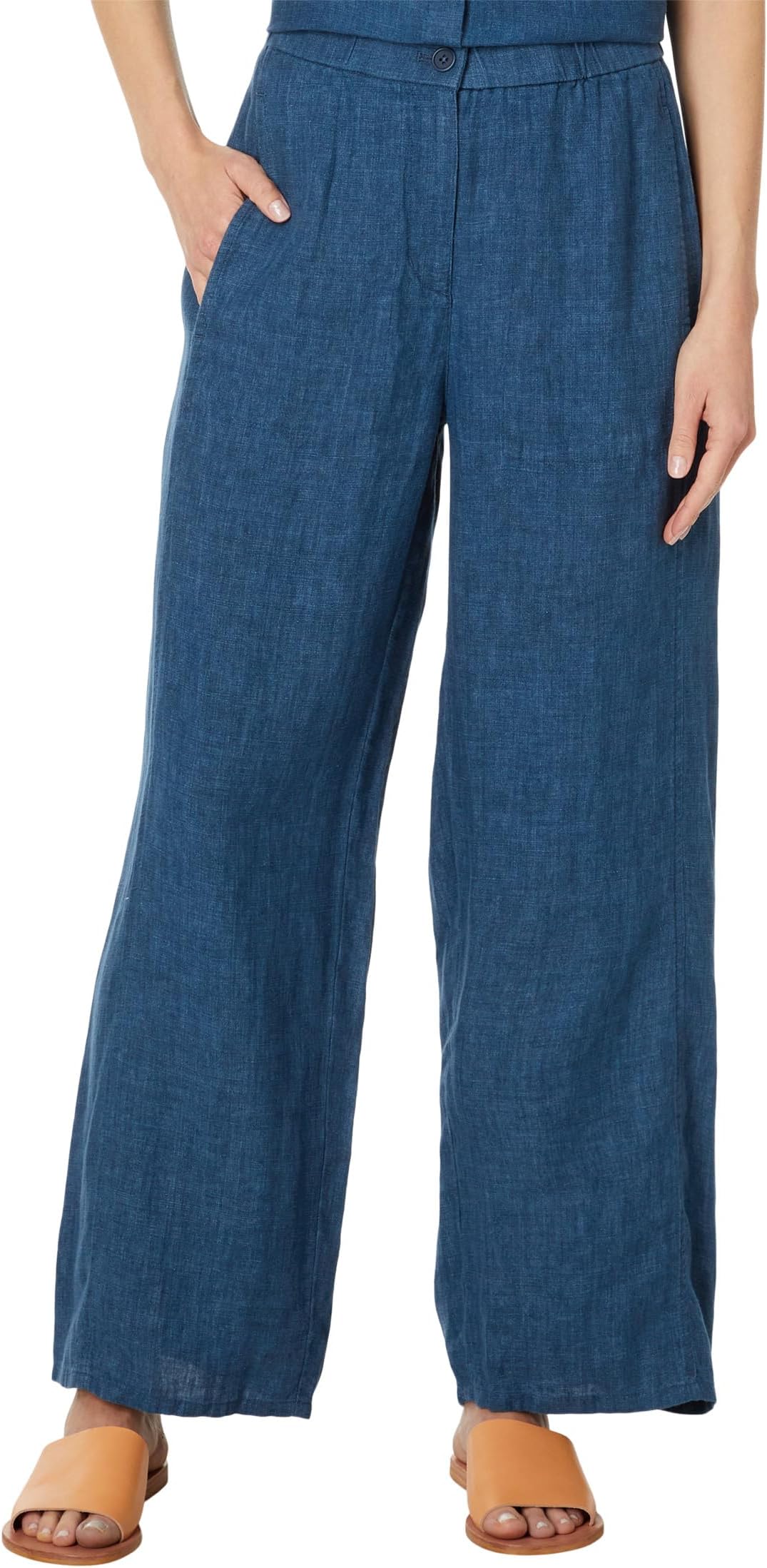 

Брюки Eileen Fisher Wide Ankle Pants, цвет Atlantis