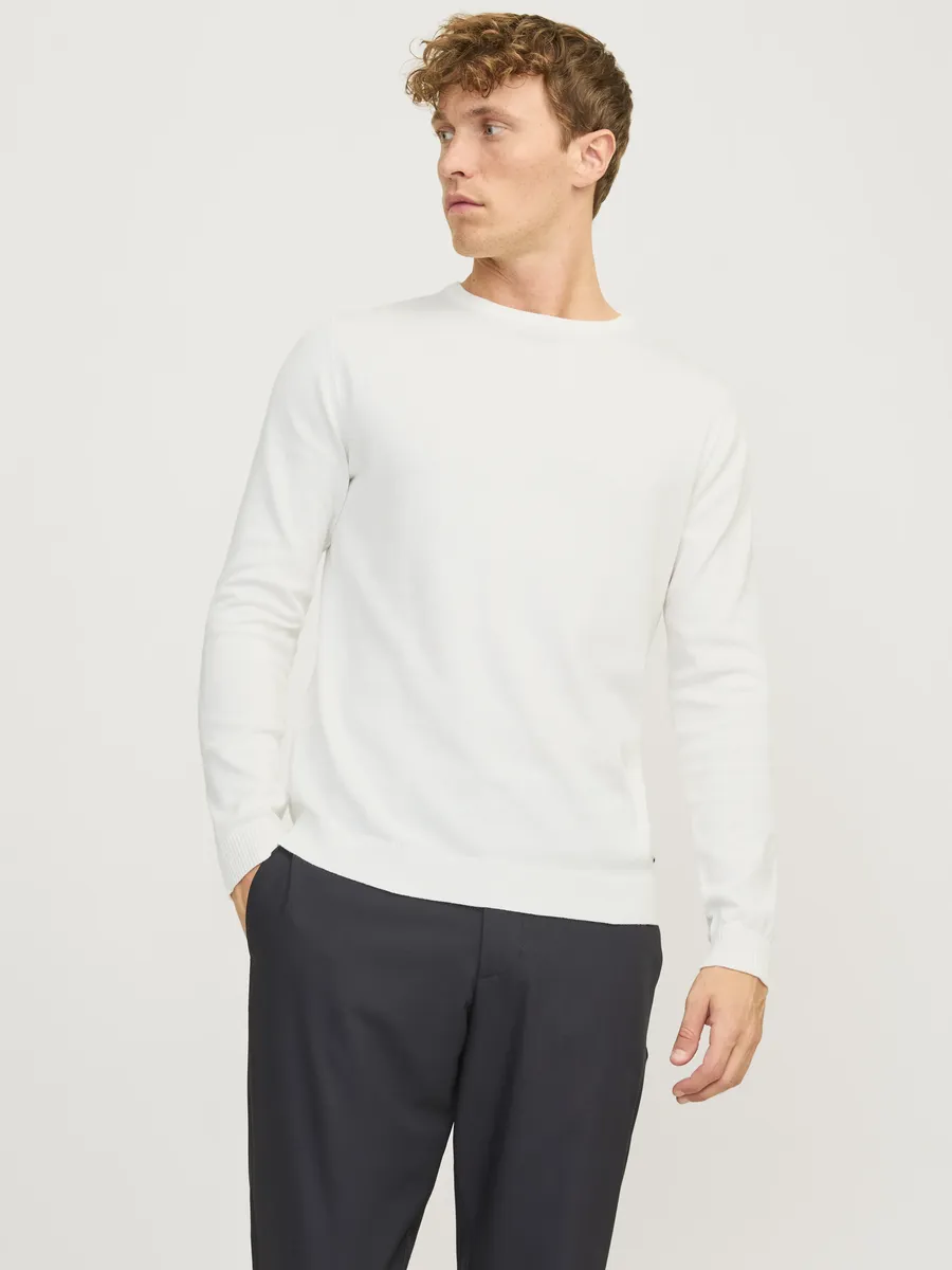 

Свитер с круглым вырезом Jack & Jones "JJEBASIC KNIT CREW NECK NOOS", цвет Cloud Dancer