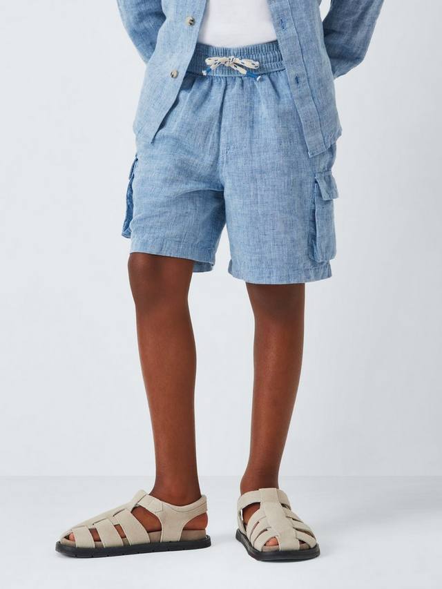 

Детские льняные шорты карго John Lewis, Chambray